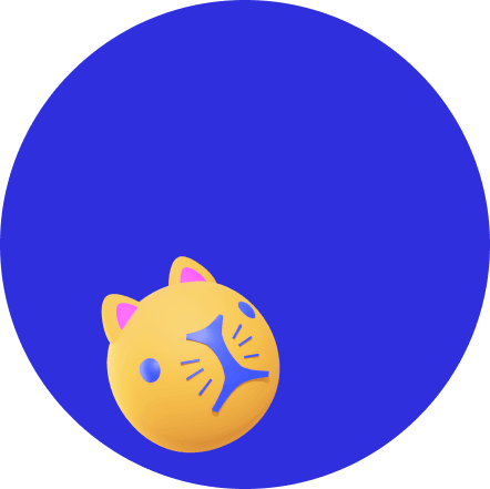 грустный кот на синем фоне